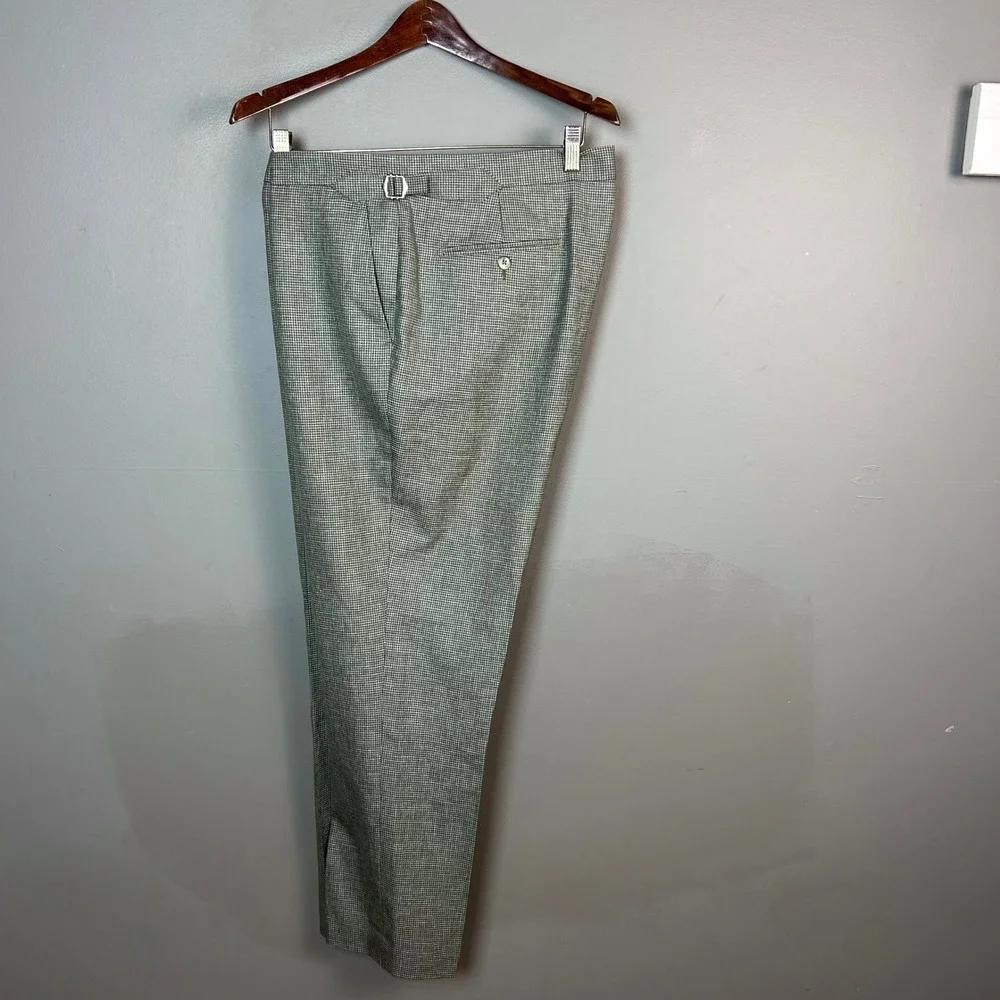 Suitsupply dress pants 40 Brescia Houndstooth unstructured Grey Wool tapered